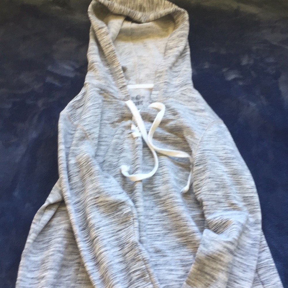 Gray and White Hoodie